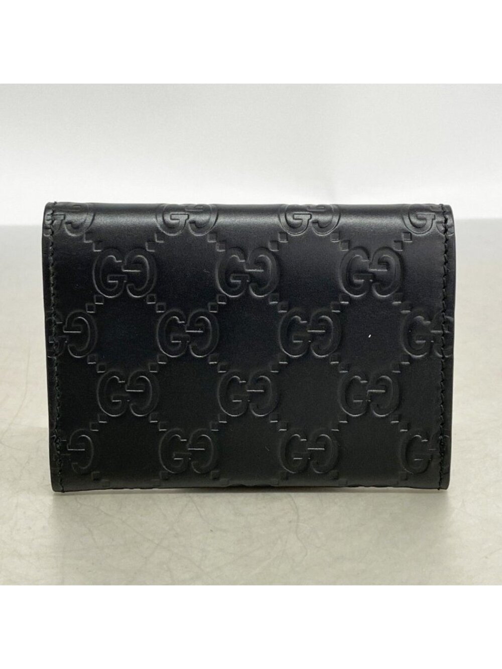 Gucci Business Card Holder Guccissima Leather Black Silver - Picture 7 of 7
